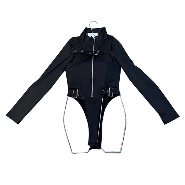 BUCKLE ZIP BODYSUIT