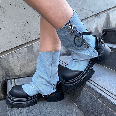 DENIM MARTIN BOOTS