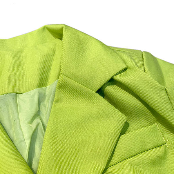 TWILL LAPEL CROPPED JACKET
