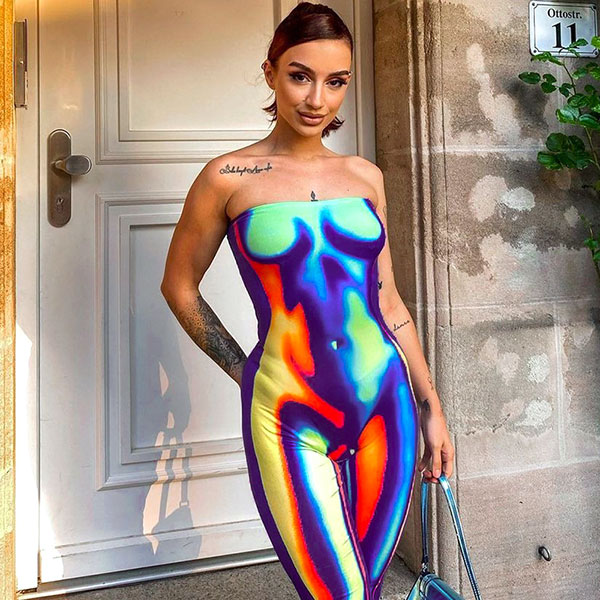BODY PRINT JUMPSUIT