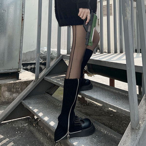 RIB ZIP LEG WARMER
