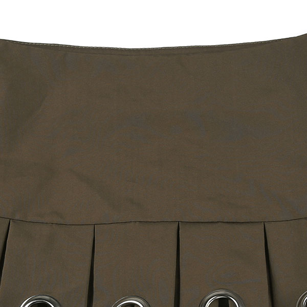 EYELET PLEATS SKIRT