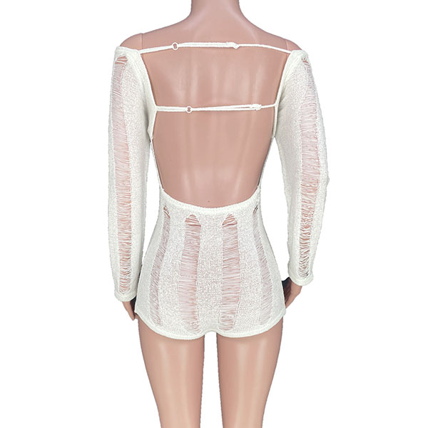 DAMAGE OPEN BACK ROMPERS