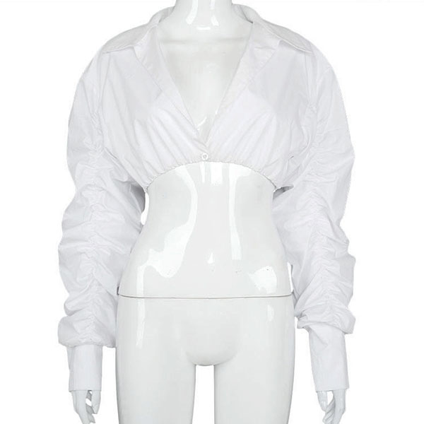 CROPPED GATHER SHIRT