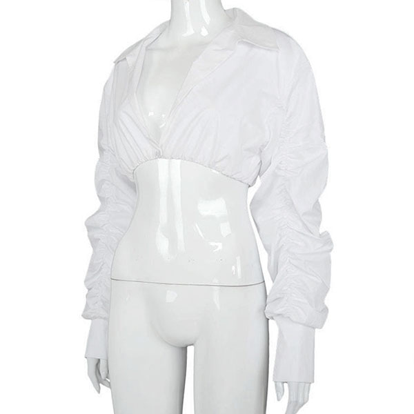 CROPPED GATHER SHIRT