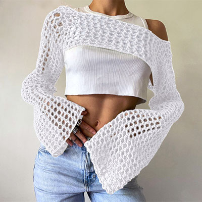HIGH CUT MESH TOP