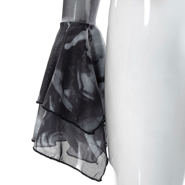 TRUMPET SLEEVE SHEER TOP