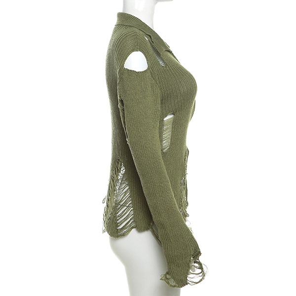 DAMAGE ZIP KNIT