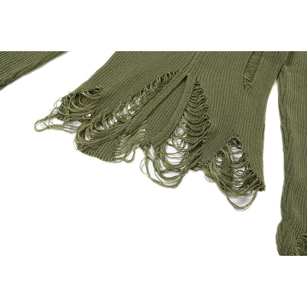 DAMAGE ZIP KNIT
