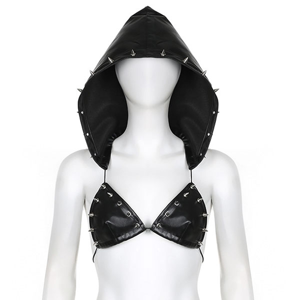 STUDS HOOD BRA TOP