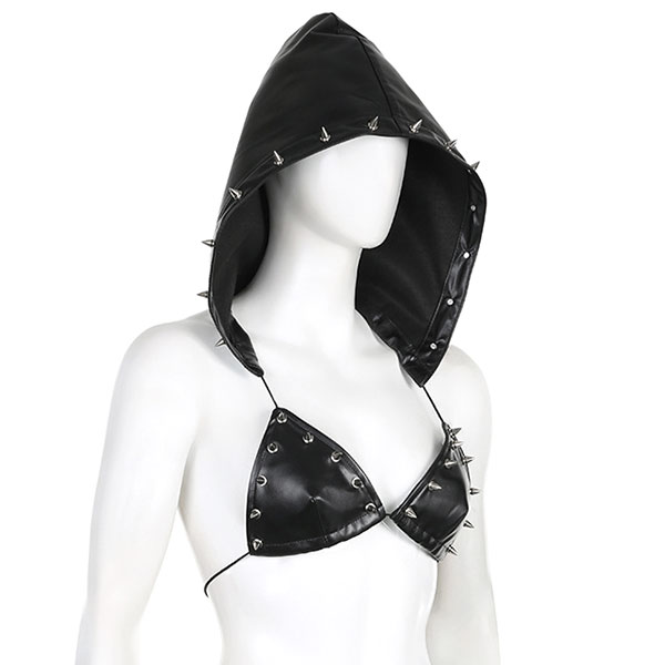 STUDS HOOD BRA TOP