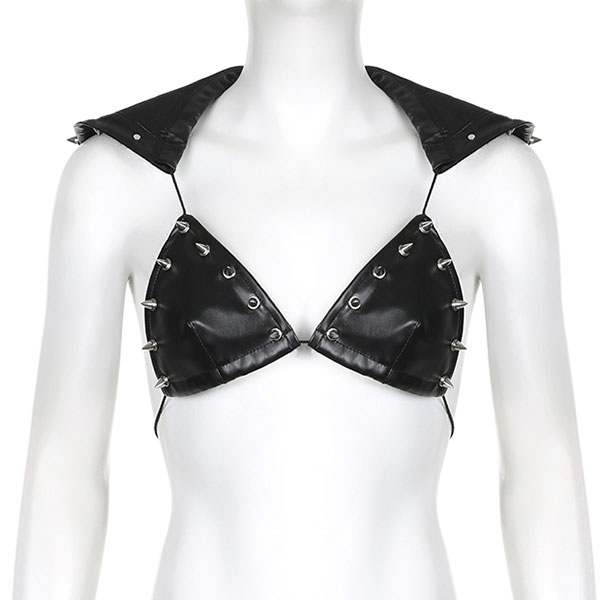 STUDS HOOD BRA TOP