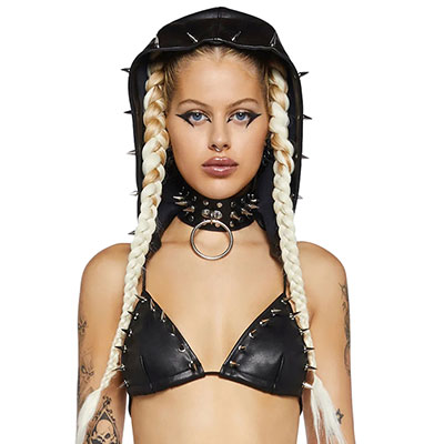 STUDS HOOD BRA TOP