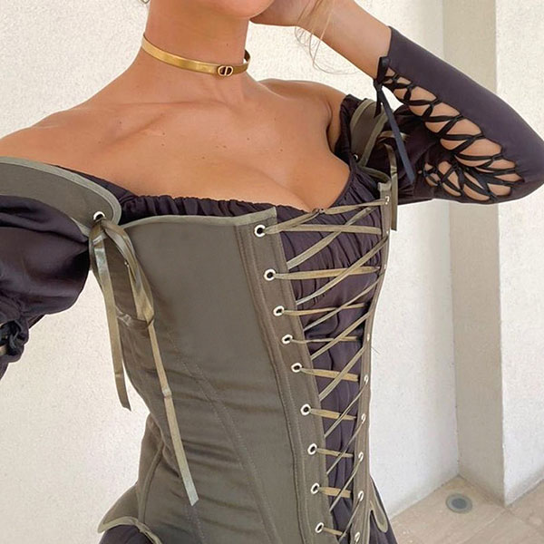 LACE UP STRAP BARETOP