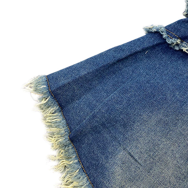 FRINGE FRILL DENIM ONEPIECE