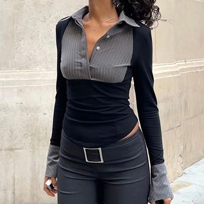 LAYERED STRIPE CUTSEW