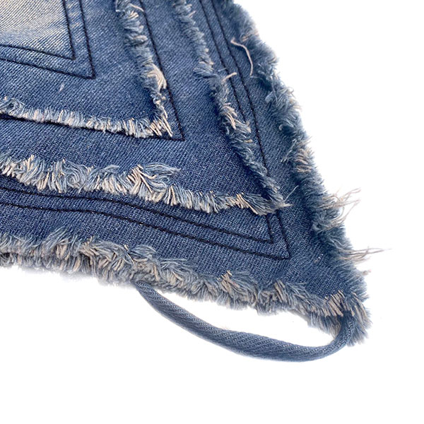BACKLESS DENIM TIE SCARF
