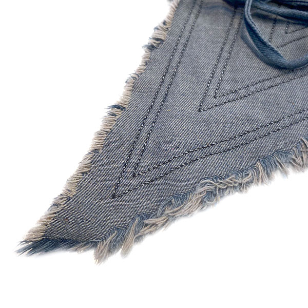 BACKLESS DENIM TIE SCARF