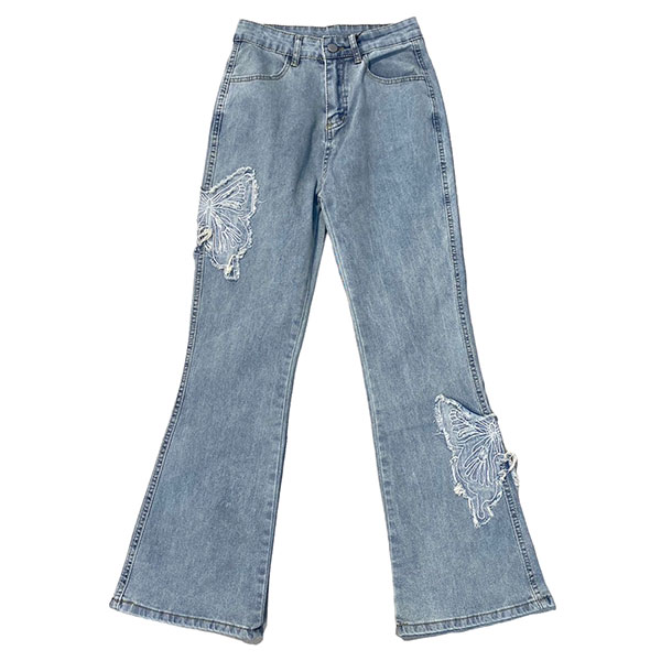 BUTTERFLY FLARE DENIM PANTS