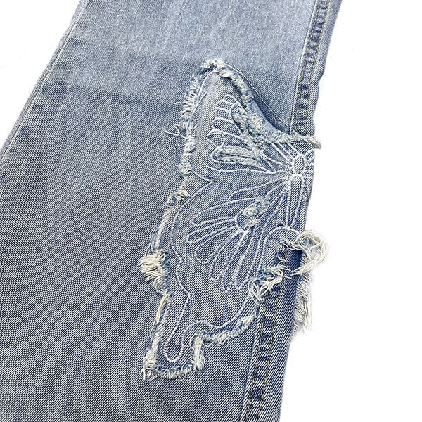 BUTTERFLY FLARE DENIM PANTS