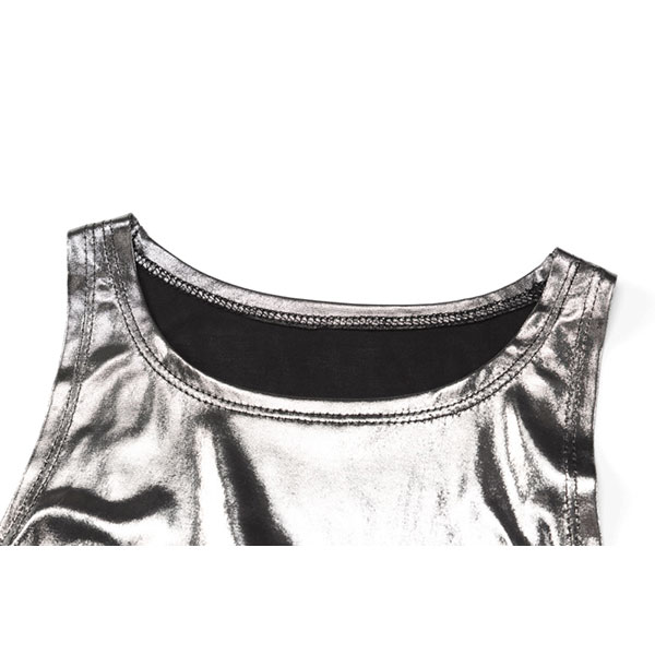 METALLIC LACE UP TANKTOP