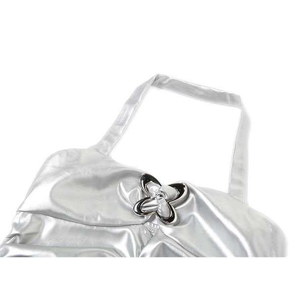 METALLIC BUCKLE HALTER NECK