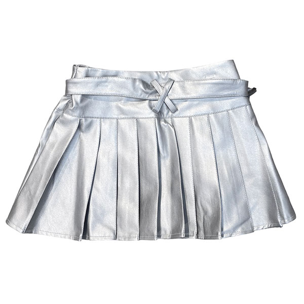 METALLIC PLEATS SKIRT