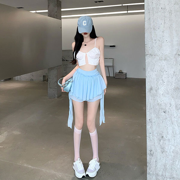 SHEER GATHER SKIRT