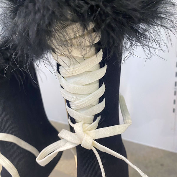 TRIM FUR LACE UP SOCKS