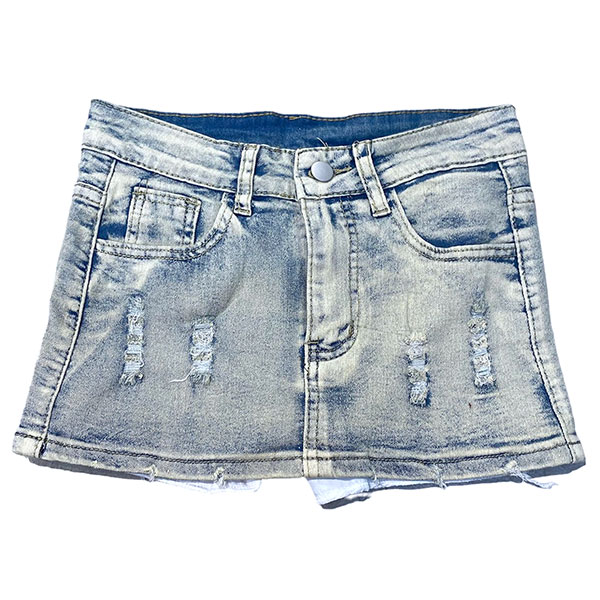 LOW WAIST DENIM MINI SKIRT