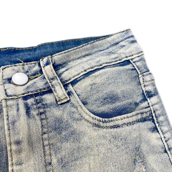 LOW WAIST DENIM MINI SKIRT