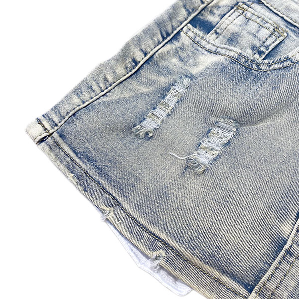 LOW WAIST DENIM MINI SKIRT