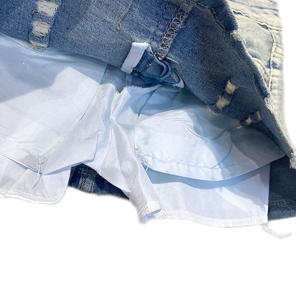 LOW WAIST DENIM MINI SKIRT