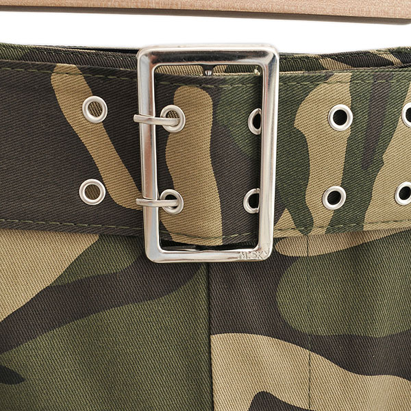 CAMO PLEATS SKIRT
