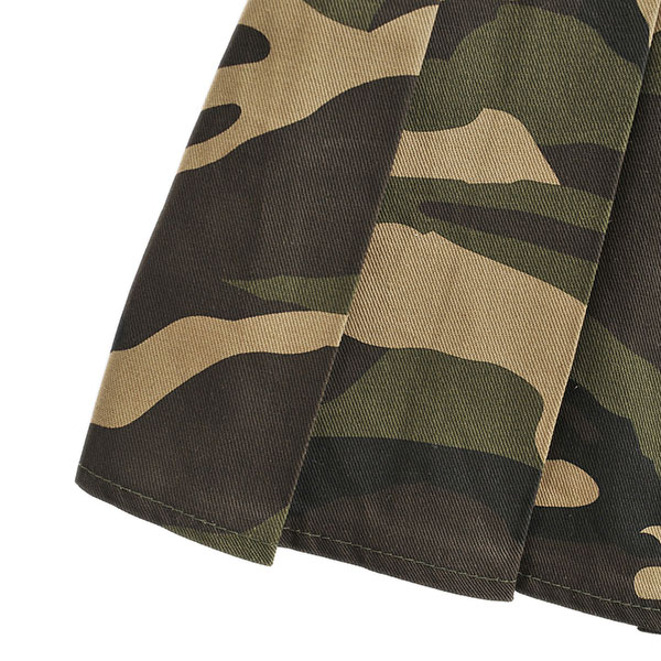 CAMO PLEATS SKIRT