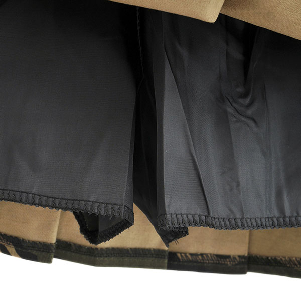 CAMO PLEATS SKIRT