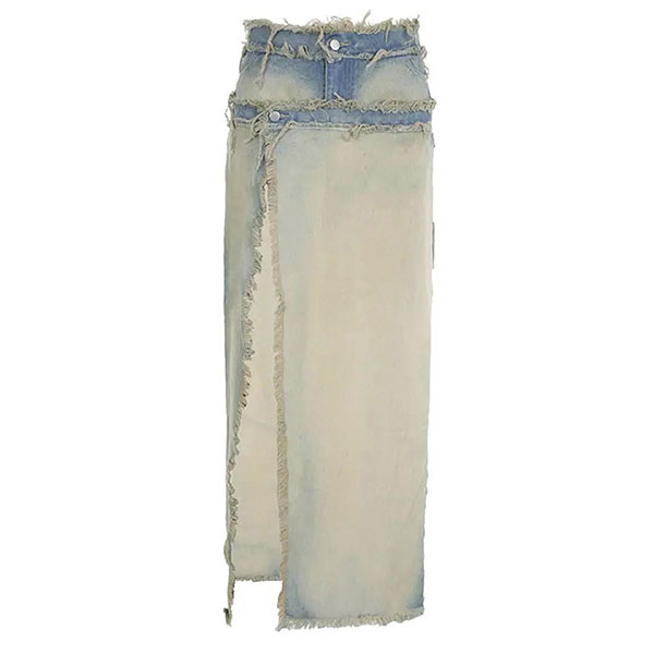 HIGH SLIT LAYERED SKIRT
