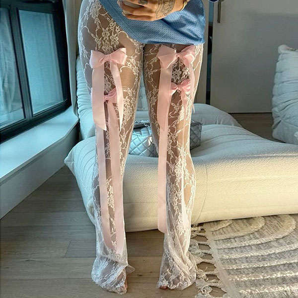 LACE RIBBON PANTS