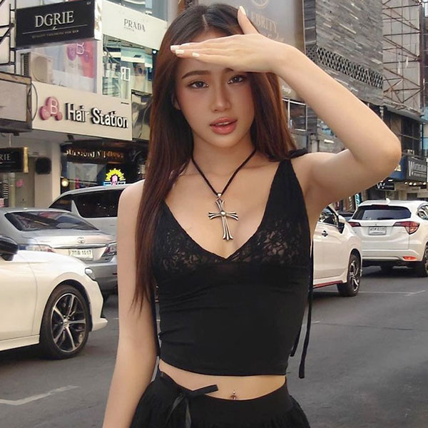 LACE STRING TANK TOP