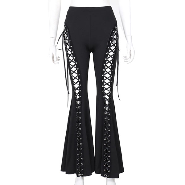 LACE UP FLARE PANTS