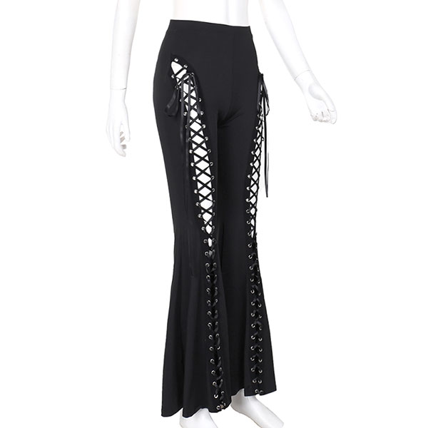 LACE UP FLARE PANTS