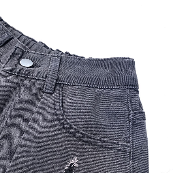 DAMAGE DENIM HALF PANTS