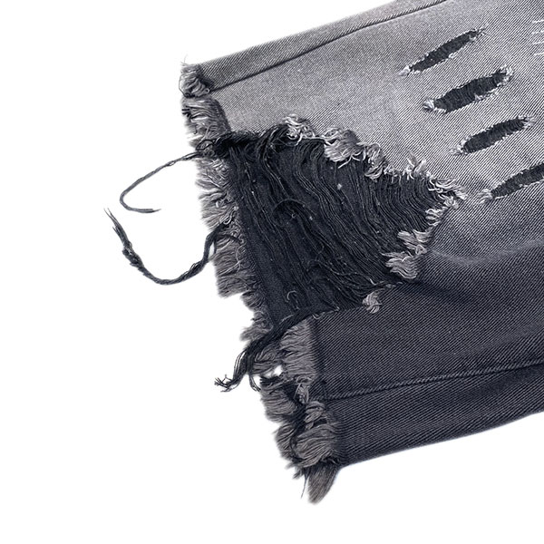 DAMAGE DENIM HALF PANTS
