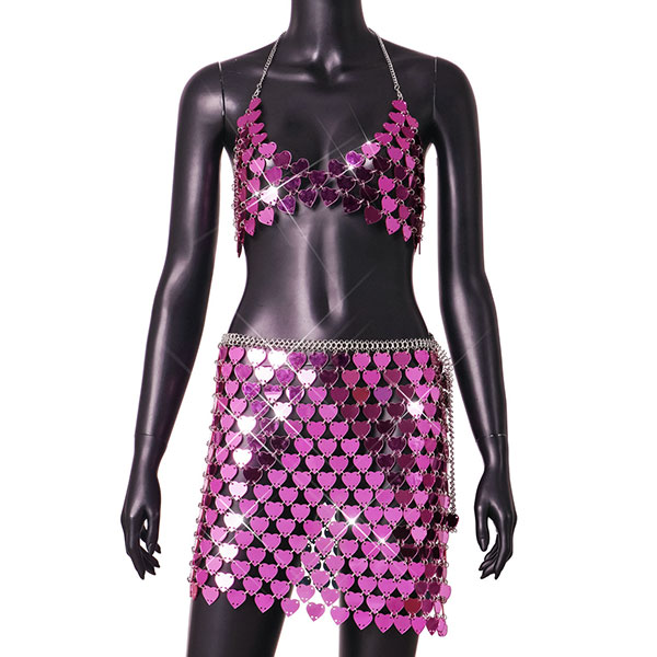 HEART SEQUINS SKIRT