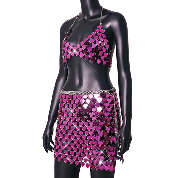 HEART SEQUINS SKIRT