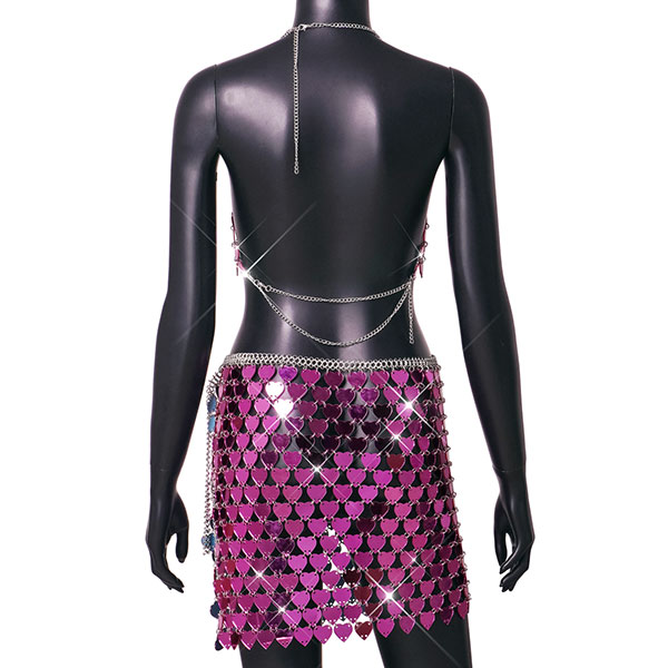 HEART SEQUINS SKIRT