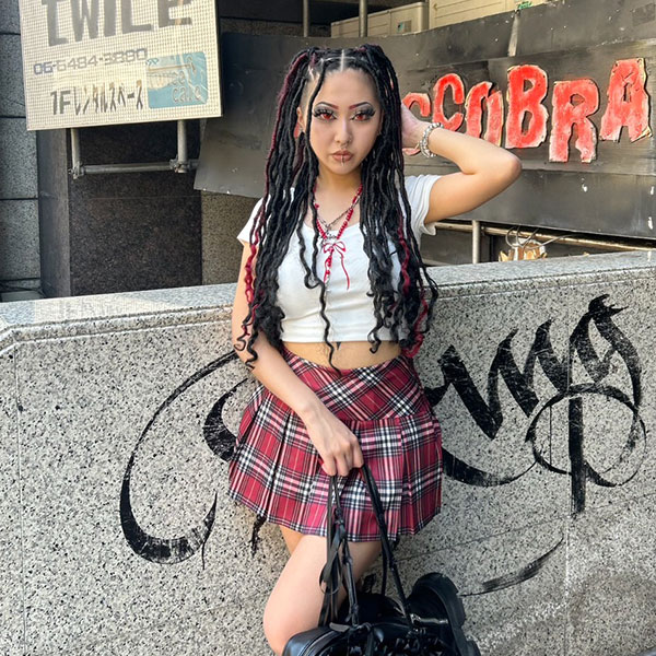 TARTAN CHECK PLEATS SKIRT