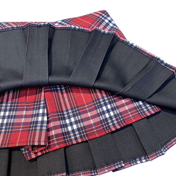 TARTAN CHECK PLEATS SKIRT