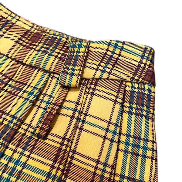 TARTAN CHECK PLEATS SKIRT