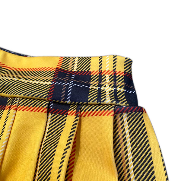 CHECK PLEATS SKIRT